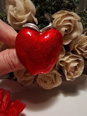 Red 'Apple' Teacher Appreciation 2.75" Brooch